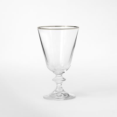 Wine Glass Silver Brim -  Diameter over 8,5 cm Height 14 cm, Glass, Silver, Svenskt Tenn | Svenskt Tenn