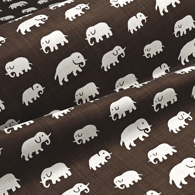 Textil Elefant - Lin 315, Brun | Svenskt Tenn