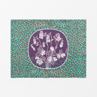 Placemat Textile Flora - Green Purple | Svenskt Tenn