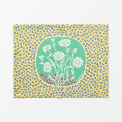 Placemat Textile Flora - Yellow Green | Svenskt Tenn