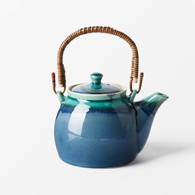 Teapot Japan - Svenskt Tenn Online - Width 15 cm, Height 18 cm, Blue, Ikat