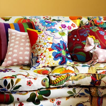 Cushion Elefant - Width 40 cm, Length 40 cm, Linen, Light Pink | Svenskt Tenn