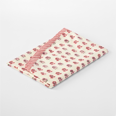 Table Cloth Block Print Round Carnation - Svenskt Tenn Online - Cotton, Svenskt Tenn