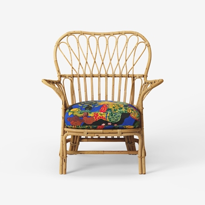 Chair Cushion Pad 311 - Anakreon, Black | Svenskt Tenn