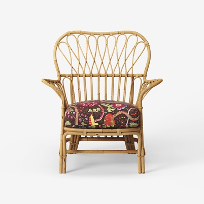 Chair Cushion Pad 311 - Mirakel, Dark brown | Svenskt Tenn