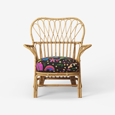 Chair Cushion Pad 311 - Teheran, Black | Svenskt Tenn