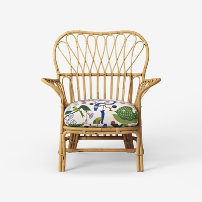 Chair Cushion Pad 311 - Gröna Fåglar, Multi | Svenskt Tenn