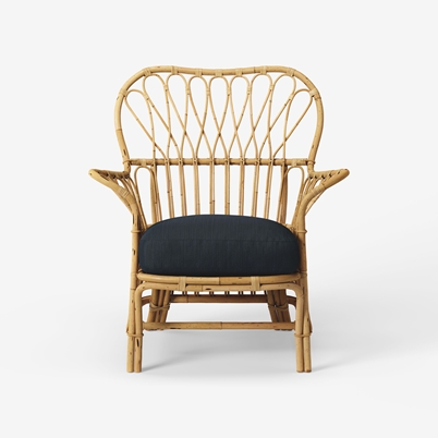 Chair Cushion Pad 311 - Vägen, Black | Svenskt Tenn