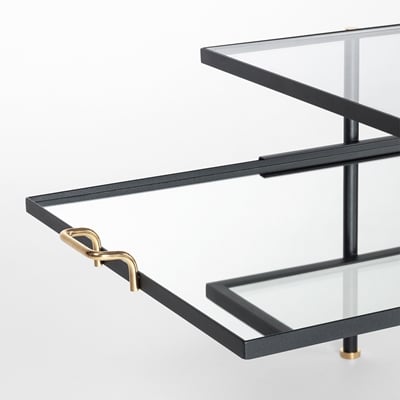 Accessories Table Nizza - Svenskt Tenn Online - Width 58,1 cm, Length 78,6 cm, Mirror glass, Per Öberg