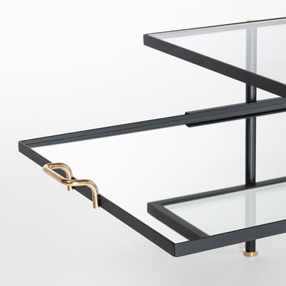 Accessories Table Nizza - Width 58,1 cm, Length 78,6 cm, Mirror glass | Svenskt Tenn