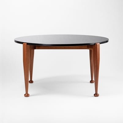Coffee Table 965 - Legs in amhogany, top polished balck granite | Svenskt Tenn