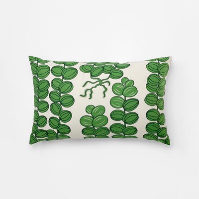 Cushion Celotocaulis - Length 55 cm Width 35 cm, Linen, Celotocaulis, Green, Josef Frank/Svenskt Tenn | Svenskt Tenn