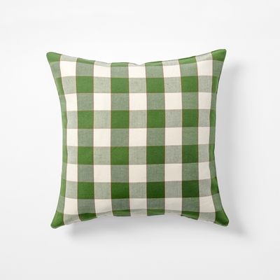 Cushion Gripsholmsruta - Svenskt Tenn Online - Length 50 cm Width 50 cm, Linen & Cotton, Gripsholmsruta, Green