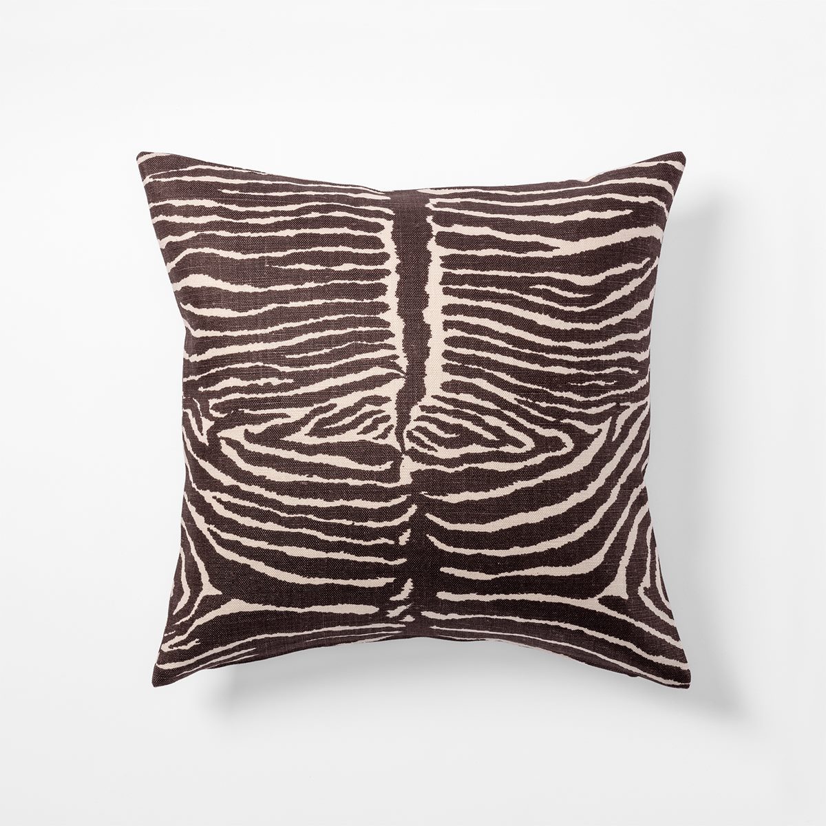 Cushion Le Zebre - Length 50 cm Width 50 cm, Linen, Le Zebre, Brown, Brunschwig & Fils Svenskt Tenn | Svenskt Tenn