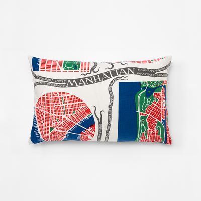 Cushion Manhattan - Length 55 cm Width 35 cm, Linen, Manhattan, Multi, Josef Frank/Svenskt Tenn | Svenskt Tenn