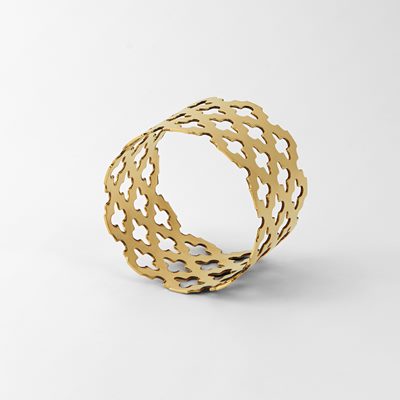 Napkin Ring Clover - Svenskt Tenn Online - Ø5 cm Width 4 cm, Brass, Klöver, Sara Szyber
