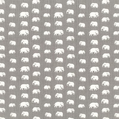 Textil Elefant - Svenskt Tenn Online - Bredd 145 cm Rapport 32 cm, Lin 315, Elefant, Varmgrå, Estrid Ericson