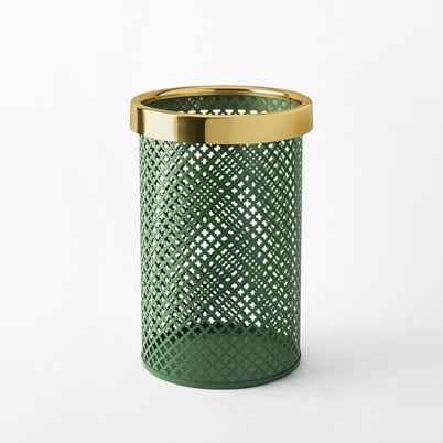 Wastebin/Umbrella Stand Metal - Diameter 25 cm, Height 39 cm, Green | Svenskt Tenn