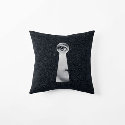 Cushion Fornasetti - Length 40 cm Width 40 cm, Cotton, Chiave, Black White, Fornasetti | Svenskt Tenn