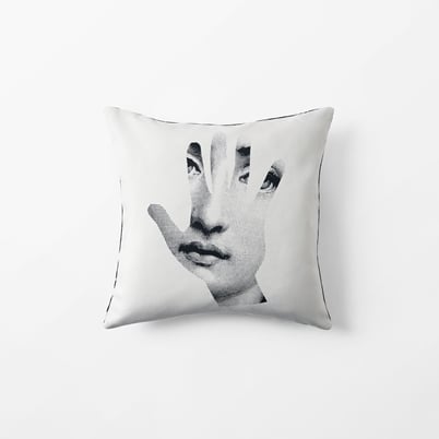 Cushion Fornasetti - Width 40 cm, Length 40 cm, Cotton, Mano, Black White | Svenskt Tenn