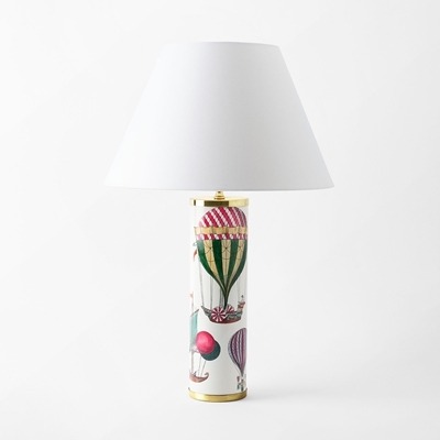 Lamp Base Fornasetti - Svenskt Tenn Online - Height 35 cm, Palloni, White, Fornasetti