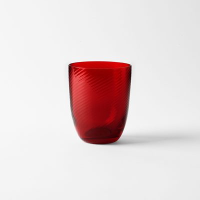 Glass Idra - Svenskt Tenn Online - Diameter 8 cm Height 11 cm, Glass, Red, Nason Moretti