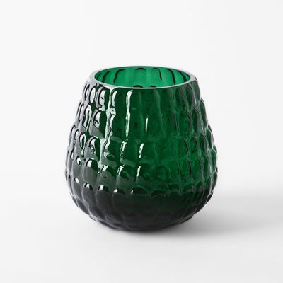 Vase Kotte - Height 9,5 cm, Glass, Green, Carina Seth Andersson | Svenskt Tenn