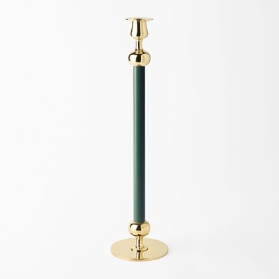Candle Holder Pillar - Brass, Green | Svenskt Tenn