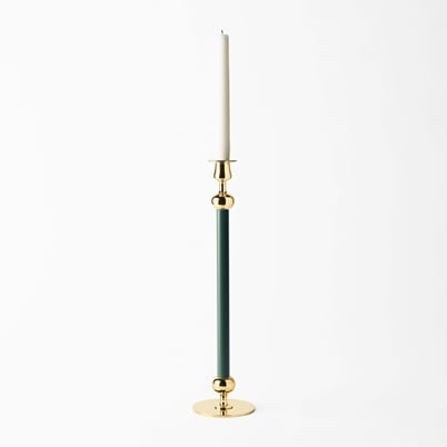 Candle Holder Pillar - Brass, Green | Svenskt Tenn