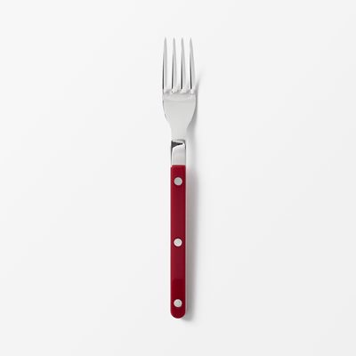 Cutlery Bistro - Svenskt Tenn Online - Height 21,5 cm, Stainless Steel, Dinner Fork, Red, Sabre