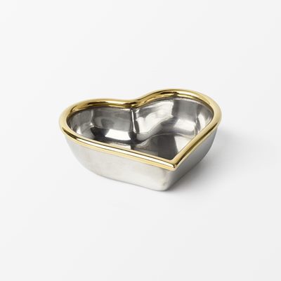 Heart with Brass Rim - Width 7 cm Height 2,5 cm, Pewter & Brass, Estrid Ericson | Svenskt Tenn