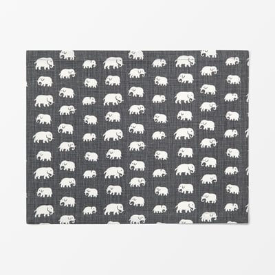 Placemat Textile Elefant - Svenskt Tenn Online - Grey, Estrid Ericson