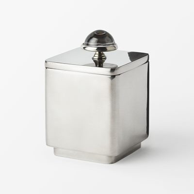 Box with Glass handle -  Width 9 cm Height 13,5 cm, Pewter & Glass, Clear, Svenskt Tenn | Svenskt Tenn