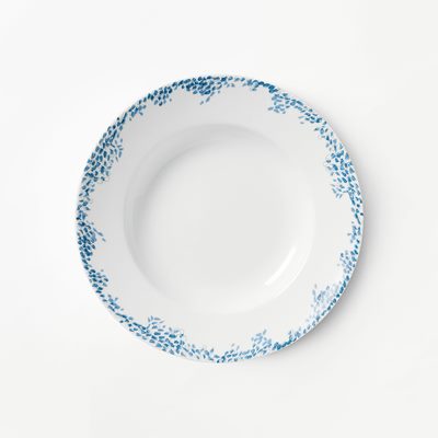 Soup Plate Myrten Blue - Svenskt Tenn Online - Ø24,5 cm, Porcelain, Myrten, Blue, Signe Persson Melin