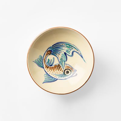 Plate Fish - Ø20 cm, Ceramics, Blue, Datcha | Svenskt Tenn