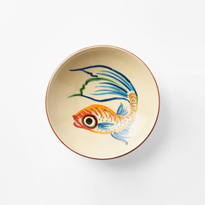 Plate Fish - Svenskt Tenn Online - Ø20 cm, Ceramics, Yellow, Datcha