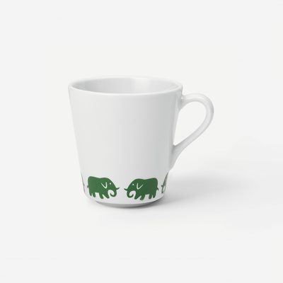 Cup Small Elefant -  Diameter over 7 cm Height 7 cm, Porcelain, Elefant, Green, Ingegerd Råman | Svenskt Tenn