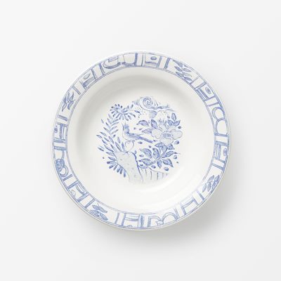 Soup Plate Oiseau Bleu - Ø23 cm, Faience, Oiseau Bleu, Gien | Svenskt Tenn
