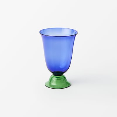 Tumbler Cosimo - Svenskt Tenn Online - Height 13 cm, Glass, Blue Green, Campbell-Rey