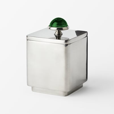 Box with Glass handle - Green | Svenskt Tenn