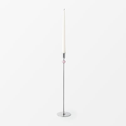 Candle Holder Pewter with Stone - Rose quartz | Svenskt Tenn