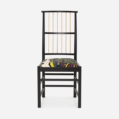 Chair 2025 - Lacquered birch padded seat, Black | Svenskt Tenn