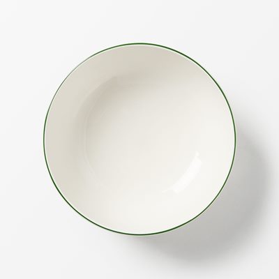 Bowl Filet - Ø24,5 cm, Faience, Green, Gien | Svenskt Tenn