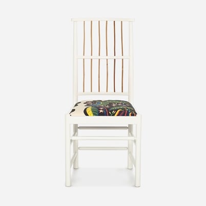 Chair 2025 - Lacquered birch padded seat, White | Svenskt Tenn