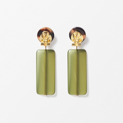 Earrings Milano Plate - Green | Svenskt Tenn