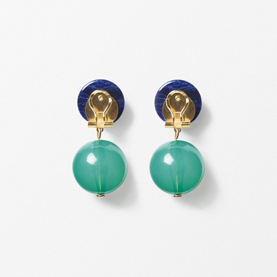 Earrings Milano Sphere - Height 4 cm, Ocean blue Turquoise | Svenskt Tenn