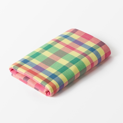 Tablecloth Check - Svenskt Tenn Online - Length 250 cm Width 170 cm, Cotton, Ruta, Yellow, Evelina Kroon