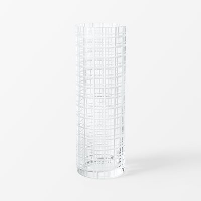Vas Cut In Number - Ø11,8 cm Höjd 33 cm, Glas, Ruta, Ingegerd Råman | Svenskt Tenn