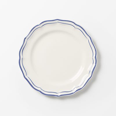 Side Plate Filet - Svenskt Tenn Online - Ø22,5 cm, Faience, Blue, Gien