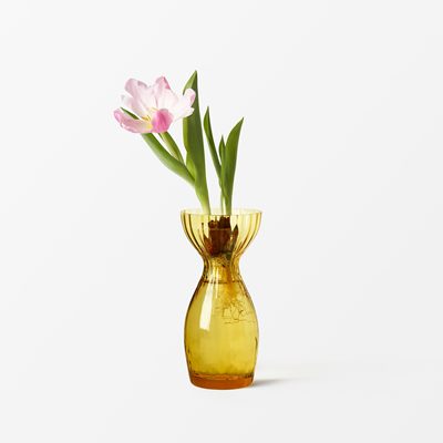 Vase Iris - Ø11,5 cm Height 24 cm, Glass, Amber, Ann Wåhlström | Svenskt Tenn